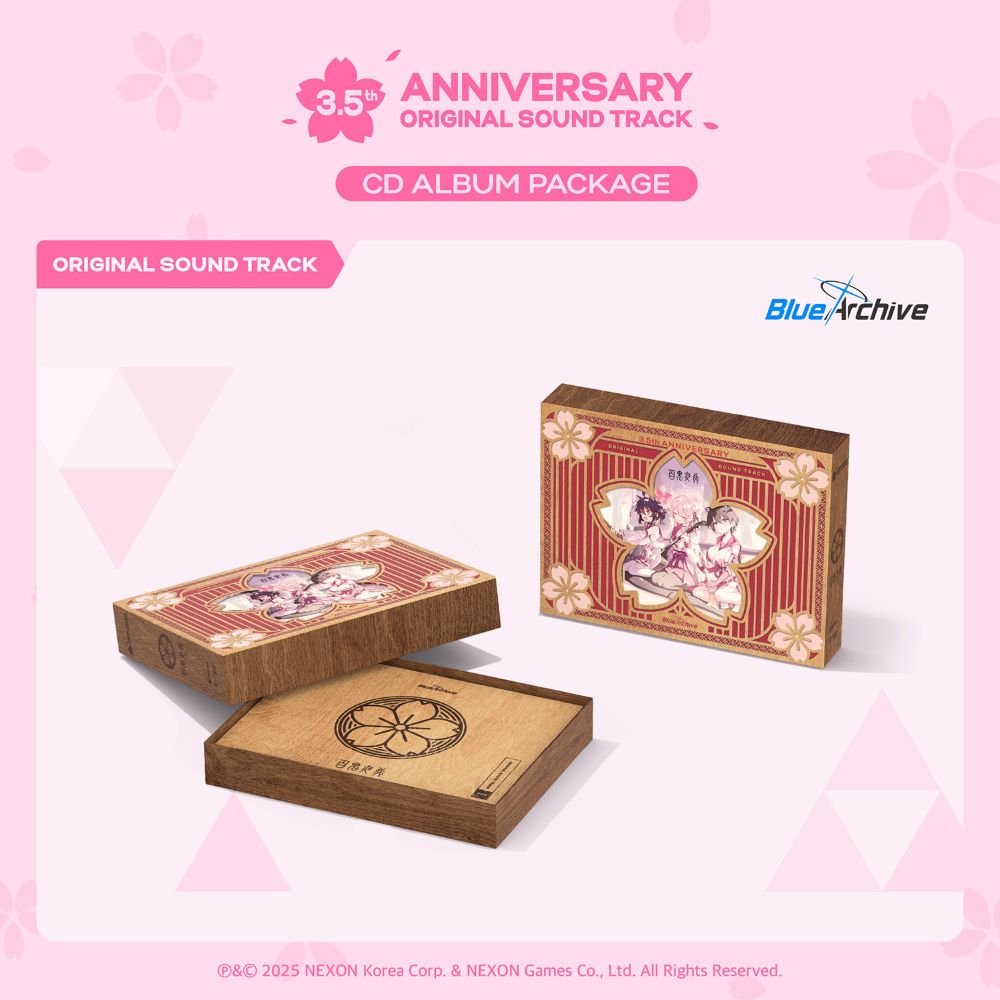 BLUE ARCHIVE 3.5th ANNIVERSARY OST - CD ALBUM PACKAGE - Baro7 Best Kpop Store